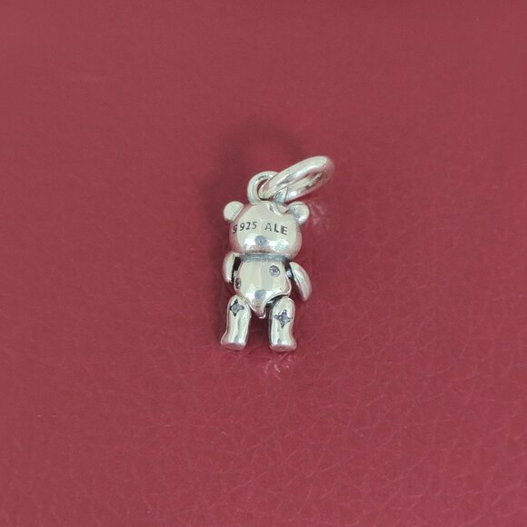 Pandora Movable Teddy Bear Dangle Charm S925 Silver with box - Picture 2 of 4